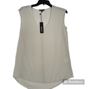 Shinestar Sleeveless Top Blouse Gray Tunic Tank‎ Top Women's Size S